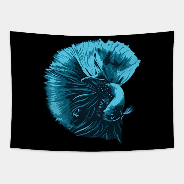 Fighting Fish Tapestry by ShirtyLife