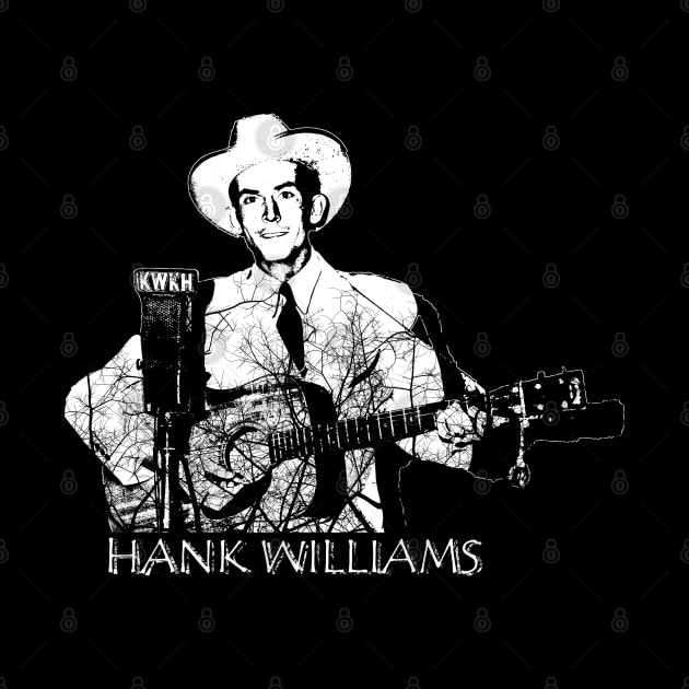 Hank Williams with guitar by GreenRabbit