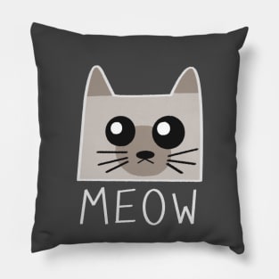 Siamese Cat Meow Pillow