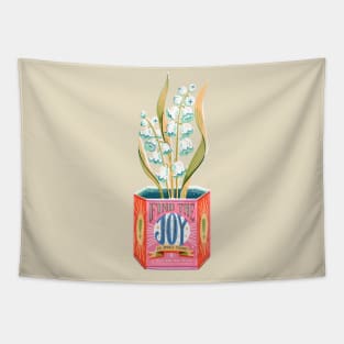 Self Care Spring Vintage Tin Can Joy Tapestry