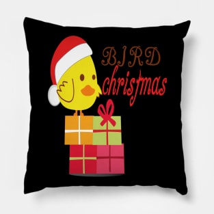 Bird Merry Christmas Pillow