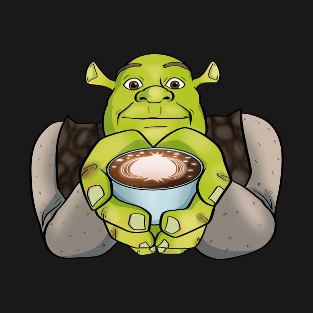 Ogre with Coffee by MelonGummie