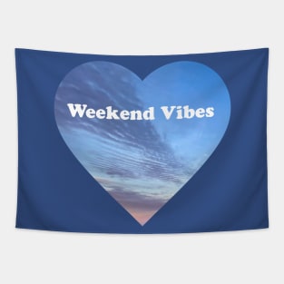 Weekend Vibes Blue Sky Tapestry