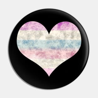 Bigender Pride Heart - Watercolor Pin