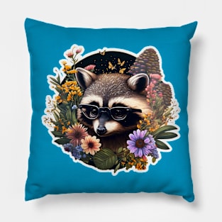 Raccoon illustration Pillow