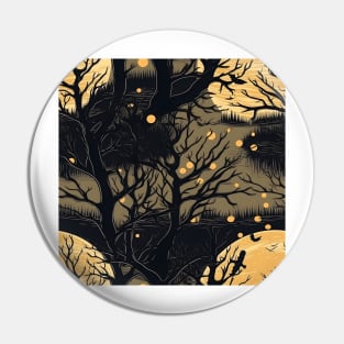 Halloween Decorations 14 - Full Moon Pin