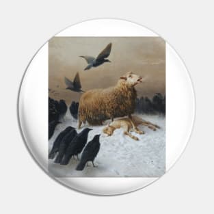 Anguish Oil Painting Remastered Sheep Pin