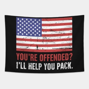 Offended? Proud American Christian Tapestry