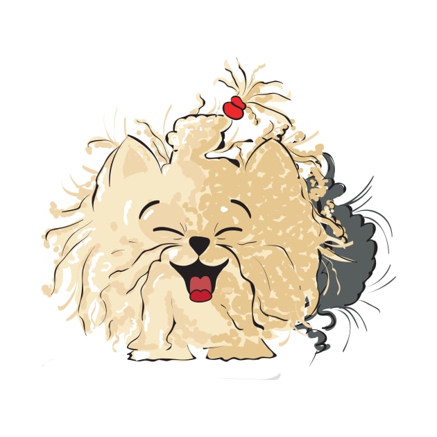 Tousled yorkie by RebecaZum