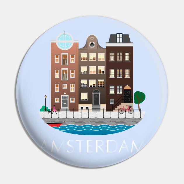 Amsterdam Pin by Dennson Creative