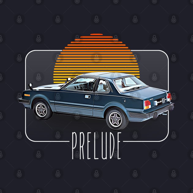 Honda Prelude  /// Retro Classic Car Lover Design by DankFutura