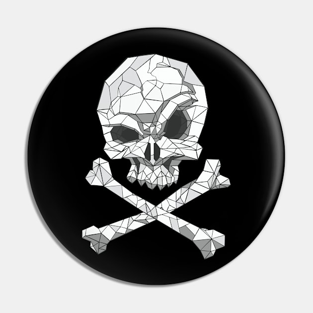 Polygonal Skull Pin by The Urban Attire Co. ⭐⭐⭐⭐⭐