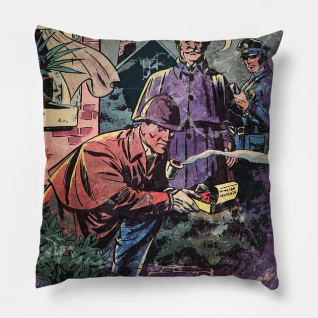 Sherlock Homes - Comic Book Cover Pillow by The Blue Box