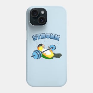 Stronk Black headed caique Fitness Parrot Workout Phone Case