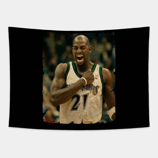 The Kid - Kevin Garnett Tapestry by Wendyshopart