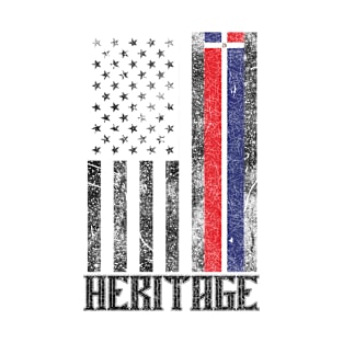 Dominican Republic Hispanic Heritage distressed flag T-Shirt