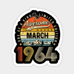 Awesome Since March 1964 Vintage 59th Birthday Magnet