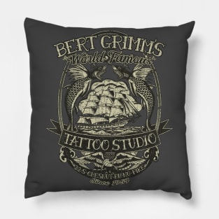 Bert Grimm's World Famous Tattoo Studio 1954 Pillow