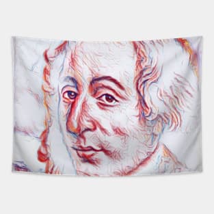 Blaise Pascal Portrait | Blaise Pascal Artwork | Line Art 4 Tapestry