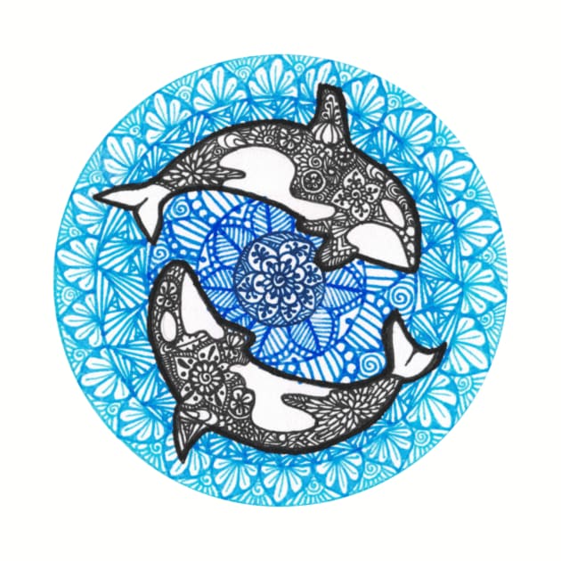 Mandala Killer Whale by TheHermitCrab