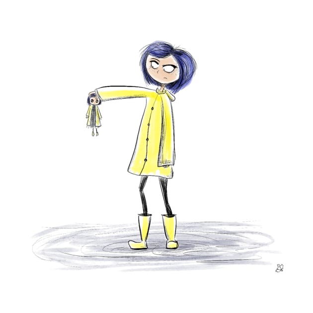 Coraline Watercolor by hollydoesart