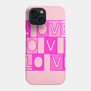 Love block print Phone Case