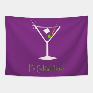 It's Cocktail Time! Drinking Martini, bar and nightclub Happy Hour Tapestry