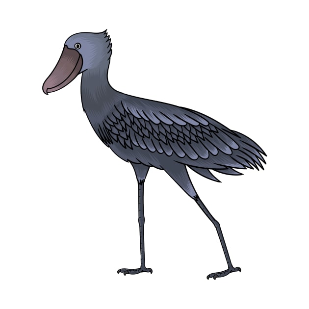 Shoebill bird cartoon illustration by Cartoons of fun