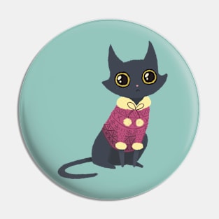 Cozy cat red Pin