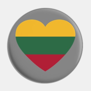 I Love Lithuania // Heart-Shaped Lithuanian Flag Pin