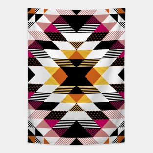 Gold And Magenta Tribal Pattern Tapestry