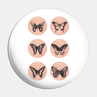 Vintage BUTTERFLIES mega sticker pack red retro sketch edition Pin