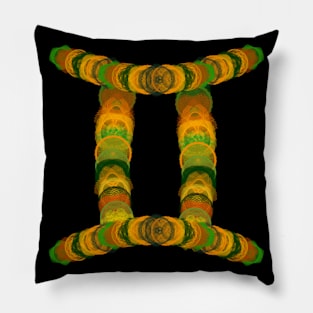 Spirograph Gemini Zodiac Horoscope Symbol Pillow