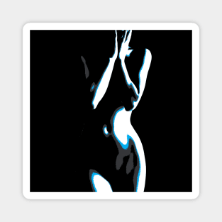 woman silhouette art Magnet