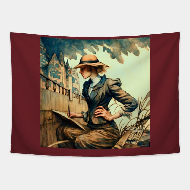 Plein Air Artist Tapestry by JimDeFazioPhotography