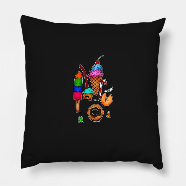 Assorted Sweets Pillow by ogfx