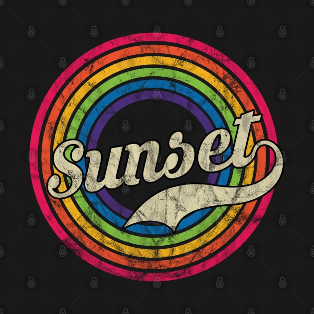 Sunset - Retro Rainbow Faded-Style by MaydenArt