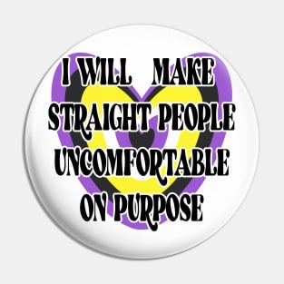 I will make straight people uncomfortable on purpose Pin