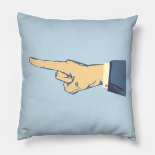 Pointing Finger Pop Art Pillow