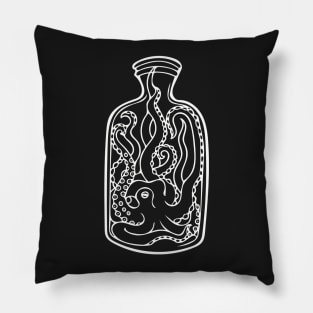 Octobottle White Pillow