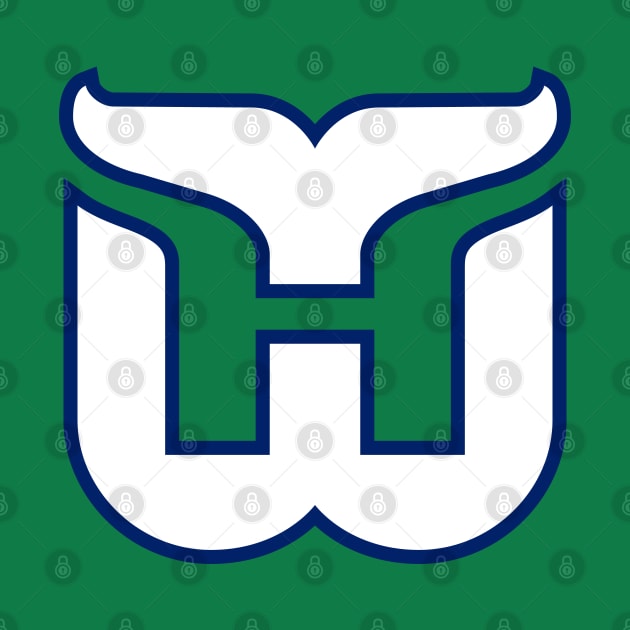 Hartford Whalers Retro Logo by RussJerichoArt