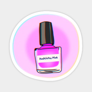 Positivity Pink Nail Polish Art Magnet