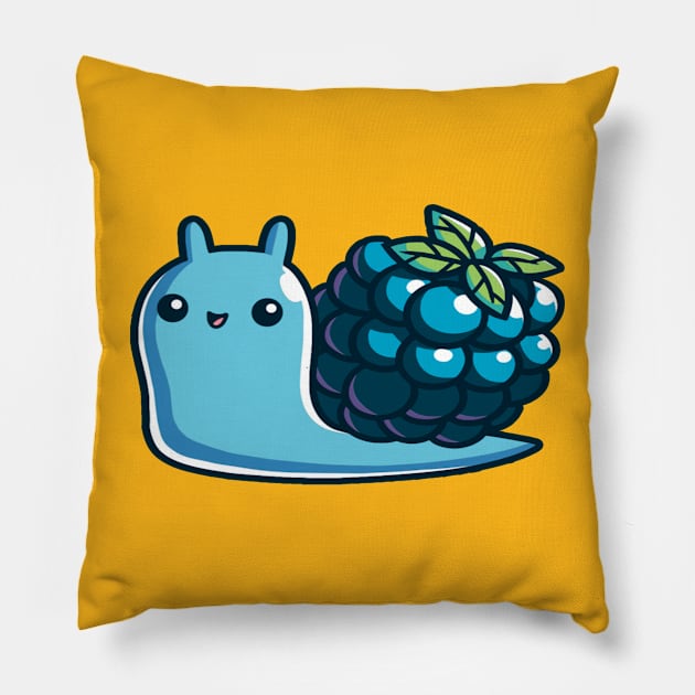 berries snail Pillow by penak sing maido