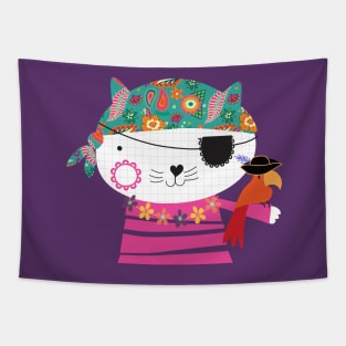 cute girl pirate Tapestry