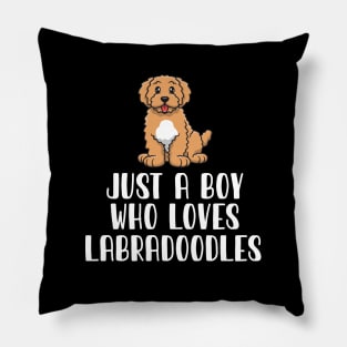 Just A Boy Who Loves Labradoodles Pillow