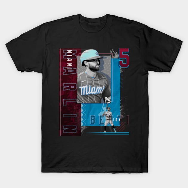 Rinkha Jon Berti Baseball Paper Poster Marlins 2 T-Shirt