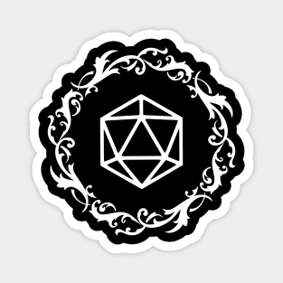 Mystical Polyhedral D20 Dice TRPG Tabletop RPG Gaming Addict Magnet