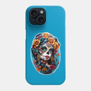 Sugar Skull girl, Dia de los Muertos Phone Case