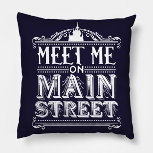 Meet Me On Main Street (WDW White) Pillow