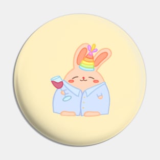 Chubbit Wine Party Logo Pin